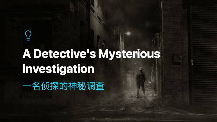 一名侦探的神秘调查